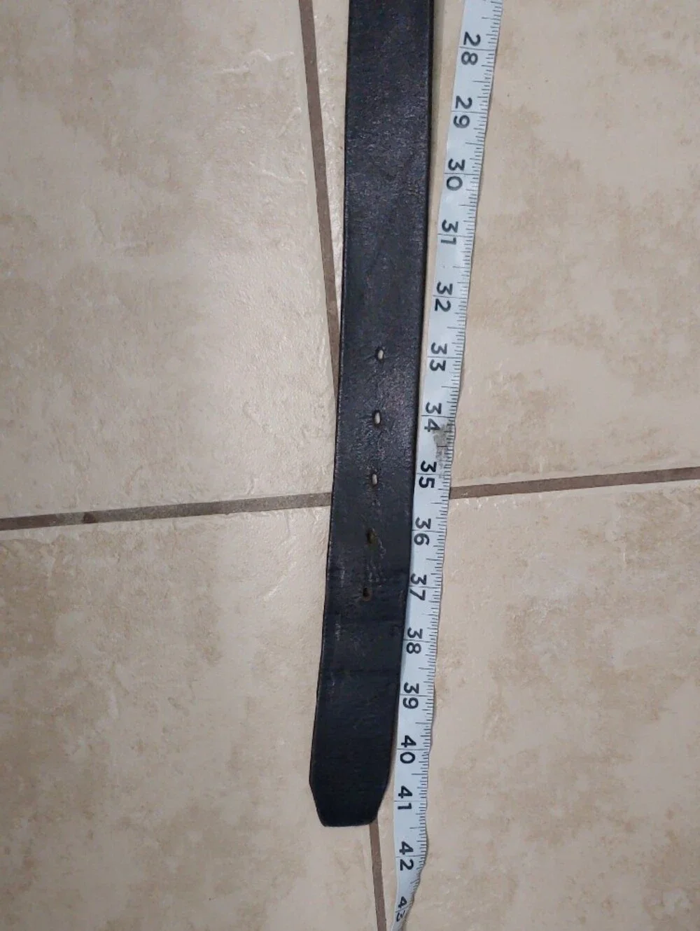 Vintage Lucky Dungarees Large Buckle Black Unisex Leather Belt